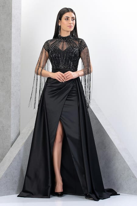 Eli Bitton Princess Fringe Embroidered Gown With Skirt 