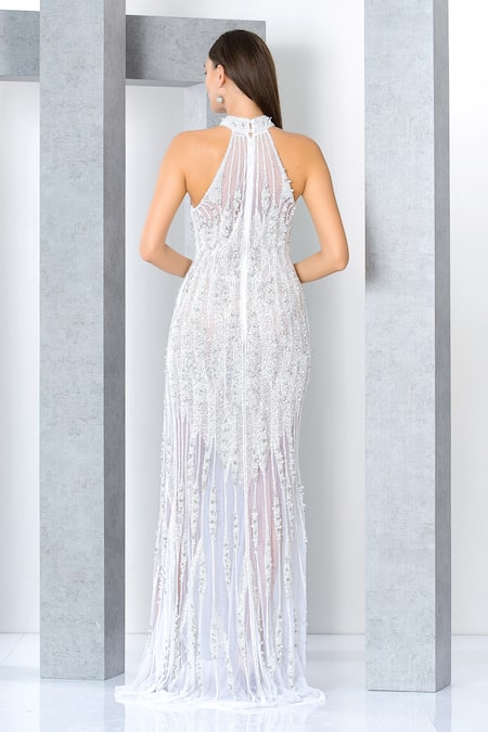 Eli Bitton Crystal Embroidered Gown 