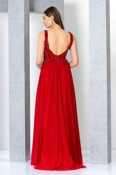 Eli Bitton Sleeveless Sequin Embroidered Gown 