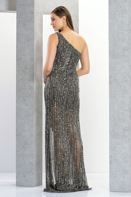 Eli Bitton Hellena Crystal Embroidered Gown 