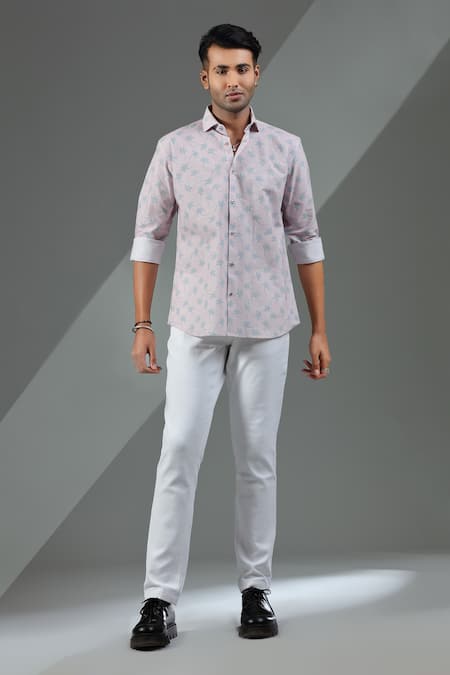 Albino Cotton Floral Pattern Shirt 