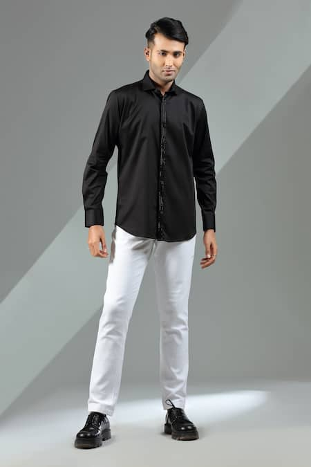 Albino Embellished Placket Shirt 