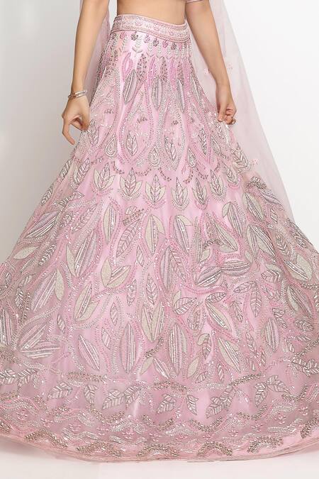 Buy Sanjana Thakur Purple Organza, Viscose Sequins, Kundan Stones Embroidered Lehenga And Blouse Set Online at Aza Fashions Buy_Sanjana Thakur_Purple Organza, Viscose Sequins, Kundan Stones Embroidered Lehenga And Blouse Set _Online_at_Aza_Fashions