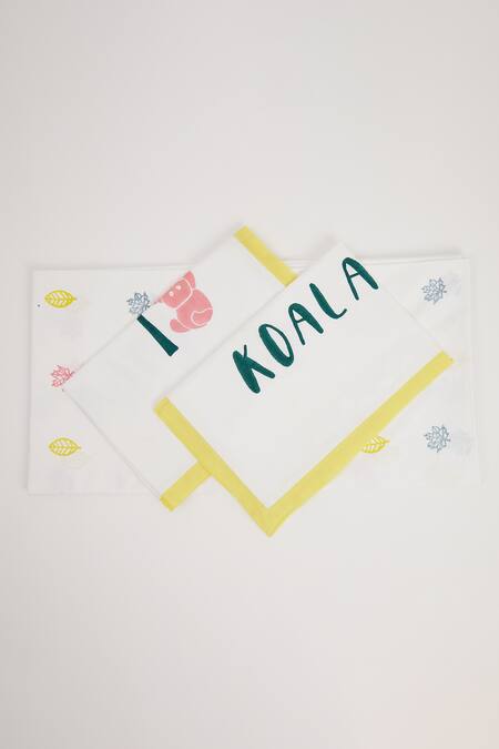 Buy_Masaya_Yellow Hypoallergenic Cotton Hand Block Printed K For Koala Bedsheet Set