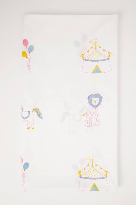 Buy Masaya Pink Hypoallergenic Cotton Hand Block Printed I Am Going To The Circus Bed Set Buy_Masaya_Pink Hypoallergenic Cotton Hand Block Printed I Am Going To The Circus Bed Set