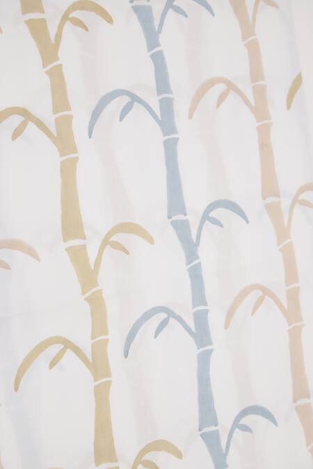 Shop_Masaya_Beige Hypoallergenic Cotton Hand Block Printed K For Koala Bed Set_Online_at_Aza_Fashions