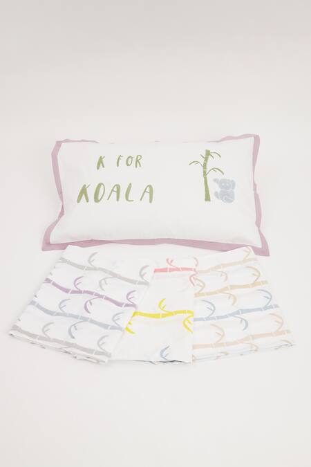 Buy Masaya Purple Hypoallergenic Cotton Hand Block Printed K For Koala Bed Set Online at Aza Fashions Buy_Masaya_Purple Hypoallergenic Cotton Hand Block Printed K For Koala Bed Set_Online_at_Aza_Fashions