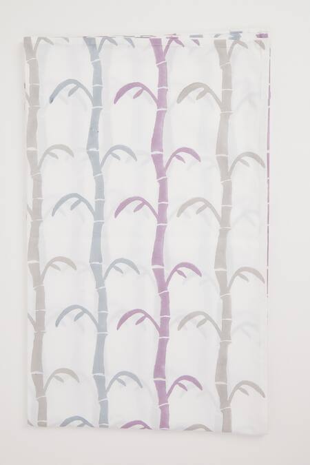 Masaya Purple Hypoallergenic Cotton Hand Block Printed K For Koala Bed Set at Aza Fashions Masaya_Purple Hypoallergenic Cotton Hand Block Printed K For Koala Bed Set_at_Aza_Fashions