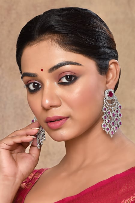 Studio6 Jewels Zircon Embellished Dangler Earrings 