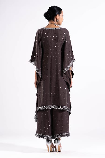 Vvani By Vani Vats Mirror & Chheeta Work Kaftan Set 