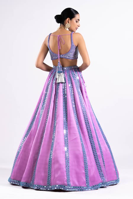 Vvani By Vani Vats Mirror Seam Embellished Lehenga Set 