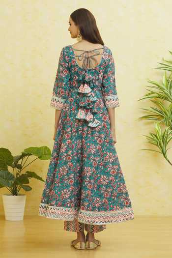 Khwaab By Sanjana Lakhani Gota Embroidered Anarkali Pant Set 