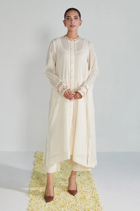 Neelu Sethi Back Gathered Kurta & Pant Set 