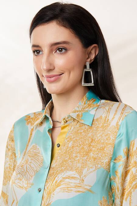 Buy Seven Multi Color Bamboo Tropical Print Kurta And Pant Set Online at Aza Fashions Buy_Seven_Multi Color Bamboo Tropical Print Kurta And Pant Set_Online_at_Aza_Fashions