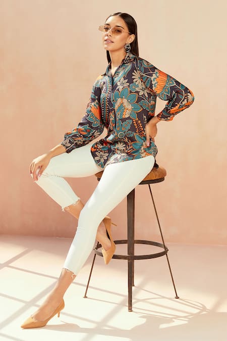 Seven Botanical Print Shirt 