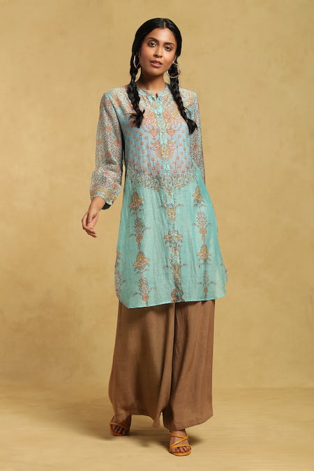 Ritu Kumar Floral Print Long Shirt 