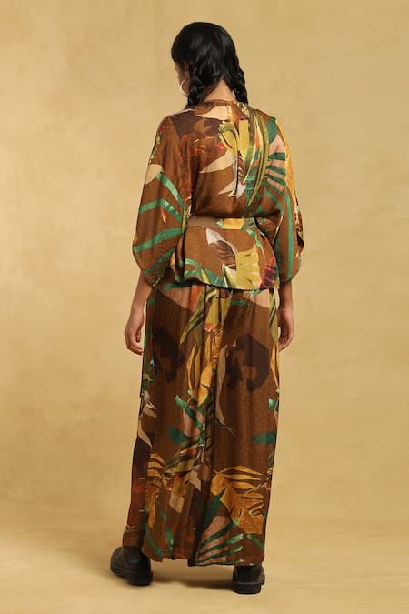 Ritu Kumar Tropical Print Shrug & Palazzo Set 
