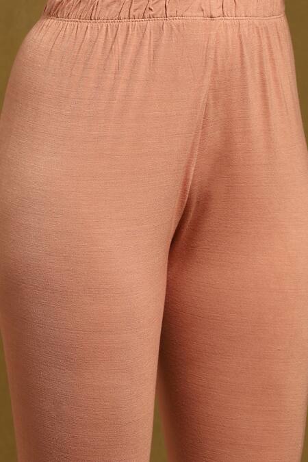 Ritu Kumar Pink Cotton, Viscose Tassels V-neck Self Chequered Pattern Angrakha Anarkali Set at Aza Fashions Ritu Kumar_Pink Cotton, Viscose Tassels V-neck Self Chequered Pattern Angrakha Anarkali Set _at_Aza_Fashions