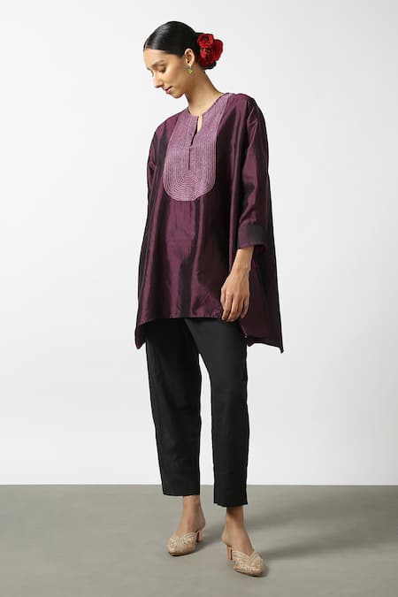 Latha Puttanna Silk Asymmetric Phiran Tunic 