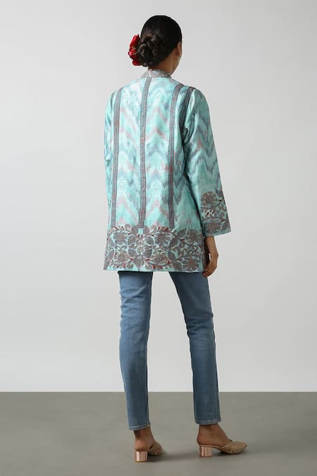 LATHA PUTTANNA Floral Embroidered Coat 