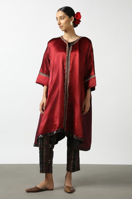 Latha Puttanna Ikat Embroidered Long Jacket 