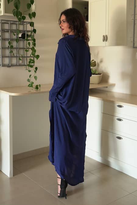 Seesa Heather Hand Embroidered Collar Kaftan 