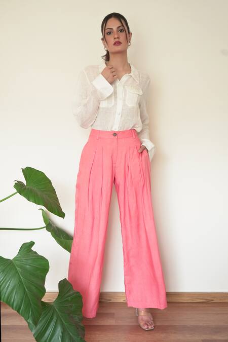 Buy Seesa White Linen Embroidery Collared Eiza Shirt Online at Aza Fashions Buy_Seesa_White Linen Embroidery Collared Eiza Shirt _Online_at_Aza_Fashions