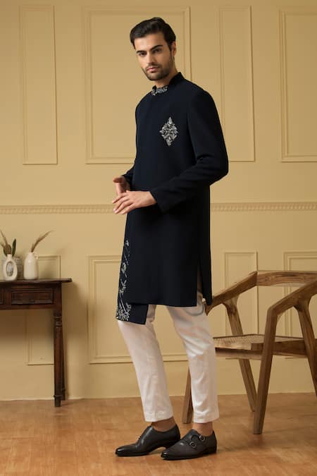 Hilo Design Cielo Cutdana Embellished Jacket Sherwani With Trouser 