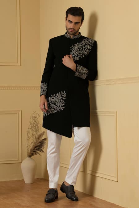 Hilo Design Dulce Sequin Embroidered Jacket Sherwani With Trouser 