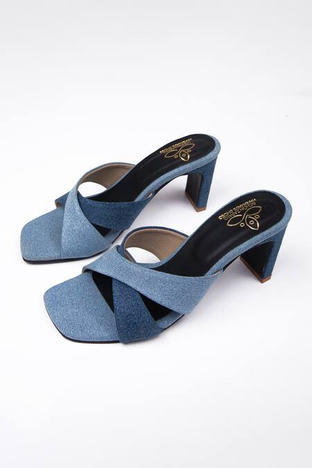 SCHON ZAPATO Criss Cross Strap Heels 