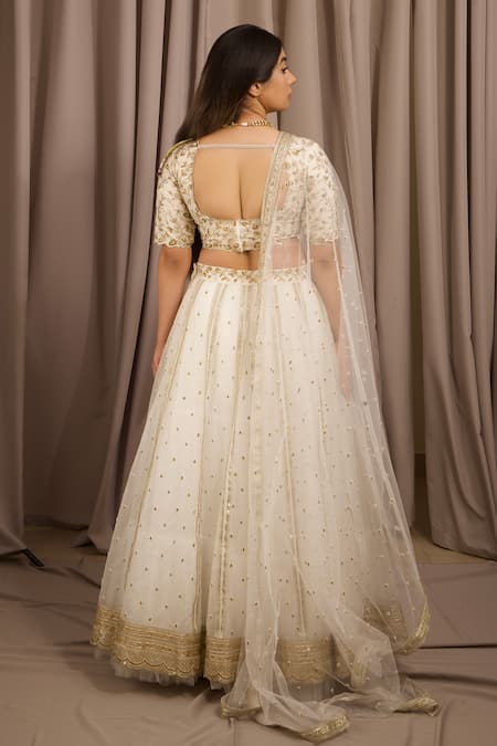 Shloka Sudhakar Gota Embroidered Lehenga Set 