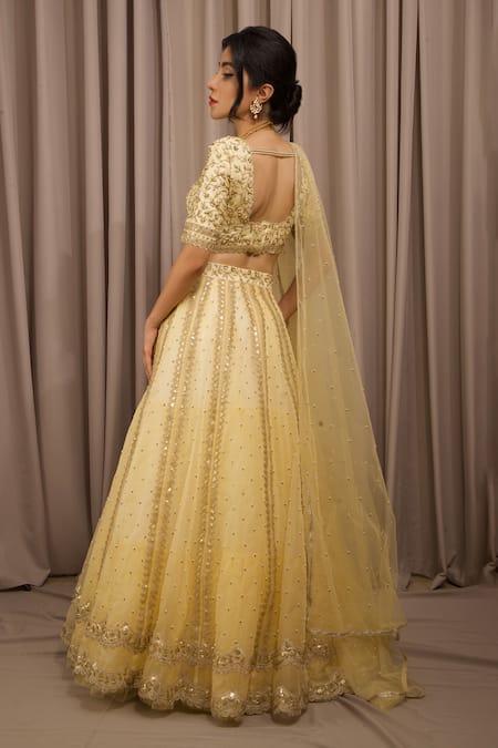 Shloka Sudhakar Sequin & Thread Embroidered Lehenga Set 