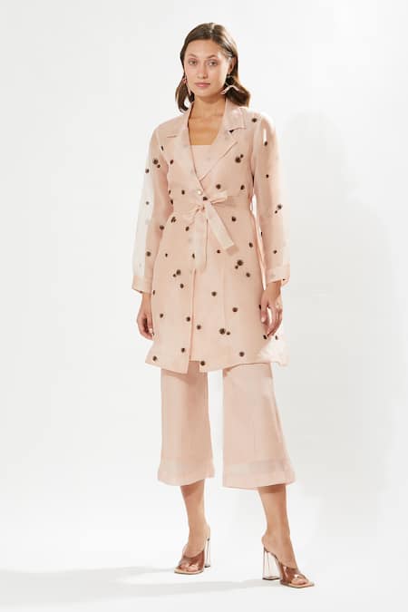Meadow Lovebird Silk Organza Kurta Set 