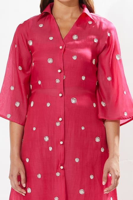 Meadow La Vie Hand Embroidered Dress With Inner 