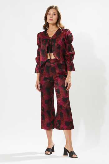 Buy Meadow Red Silk, Cotton, Organza Embroidery Juliet Rosa Print With Inner Strap Online at Aza Fashions Buy_Meadow_Red Silk, Cotton, Organza Embroidery Juliet Rosa Print With Inner Strap _Online_at_Aza_Fashions
