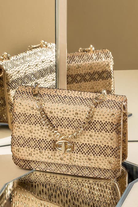 House Of Bio Chloe Crystal Embellished Clutch 