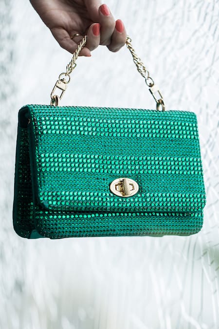 House Of Bio Grace Stone Embellished Clutch 