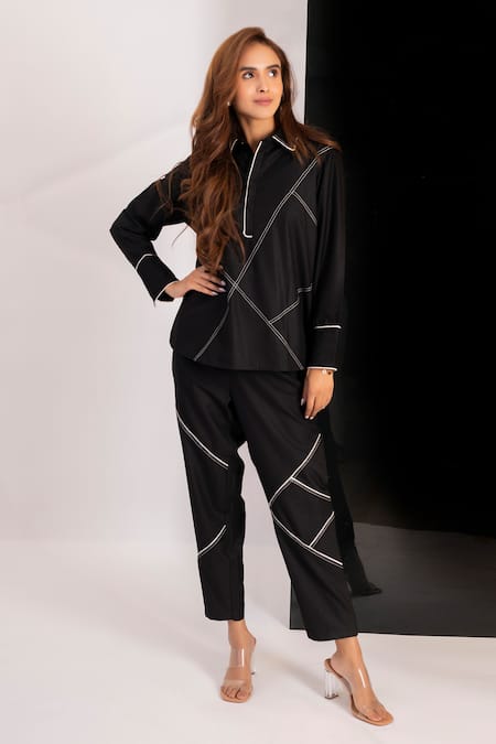 House of Dreams Our Boss Lady Embroidered Shirt & Pant Set 