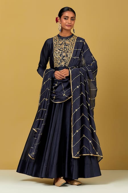 Ikshita Choudhary Hand Embroidered Yoke Anarkali Set 
