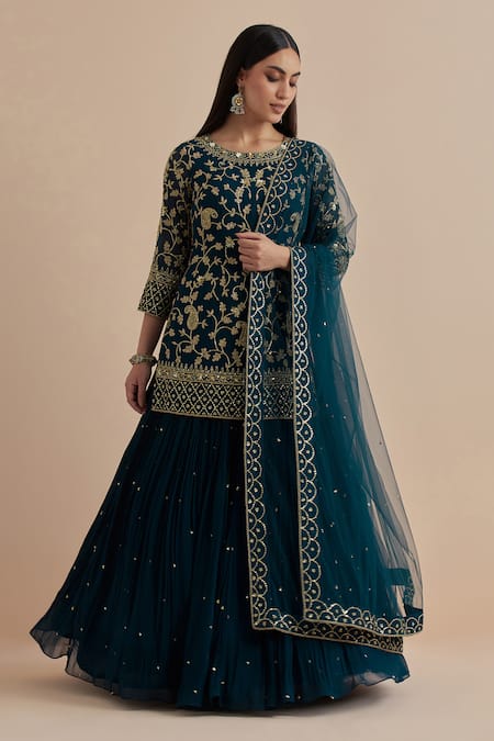 Give the Blouses a Break, Wear Long Kurtis with Lehengas. All You Need to  Know About the Latest Lehenga Trend and 10 Lehengas with Long Kurtis to Buy  Online (2020)
