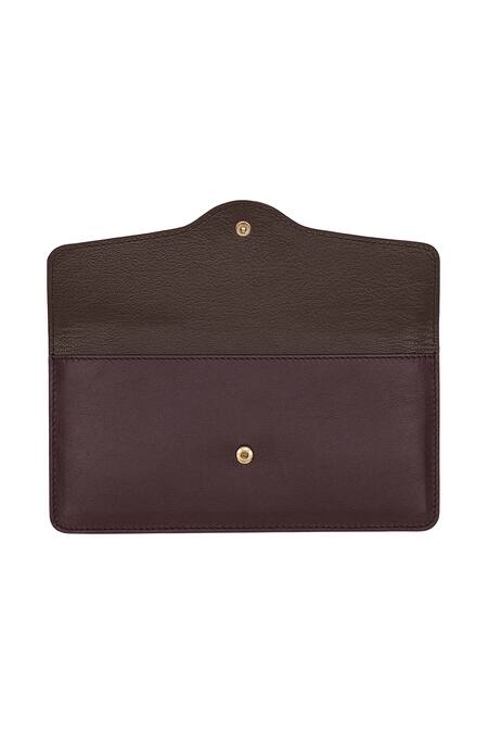 Buy_Aranyani_Brown Floral Pattern Rectangle Travel Pouch_Online_at_Aza_Fashions