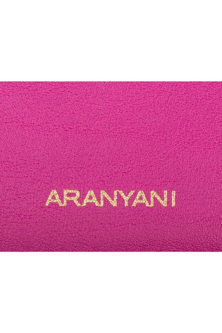 Aranyani_Pink Solid Wave Cutwork Pattern Card Holder_Online_at_Aza_Fashions