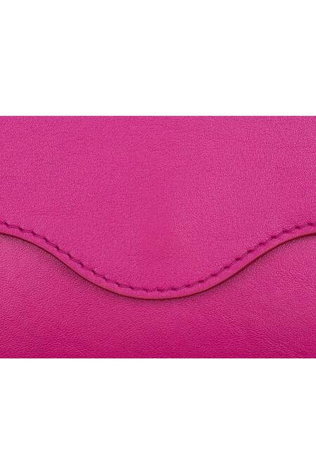 Buy_Aranyani_Pink Rectangle Flap Closure Travel Pouch_Online_at_Aza_Fashions