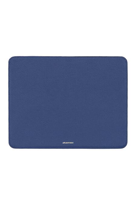 Shop Aranyani Blue Plain Rectangle Shaped Ipad Sleeve at Aza Fashions Shop_Aranyani_Blue Plain Rectangle Shaped Ipad Sleeve_at_Aza_Fashions