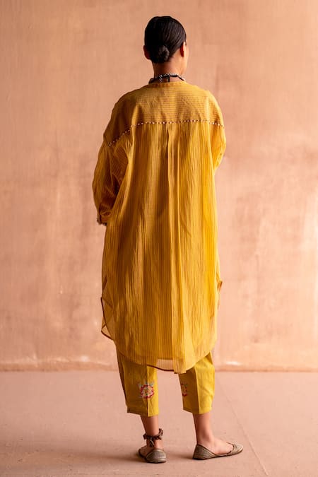 Swatti Kapoor Aditya Chanderi Hand Block Print Kurta 