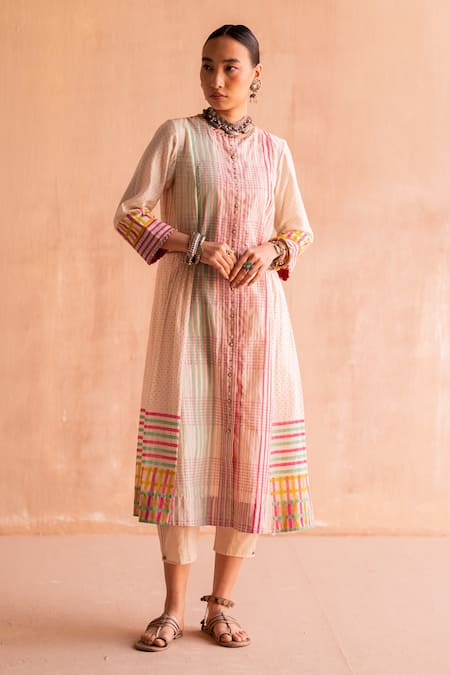 Swatti Kapoor Kesavi Chanderi Hand Block Print Kurta 