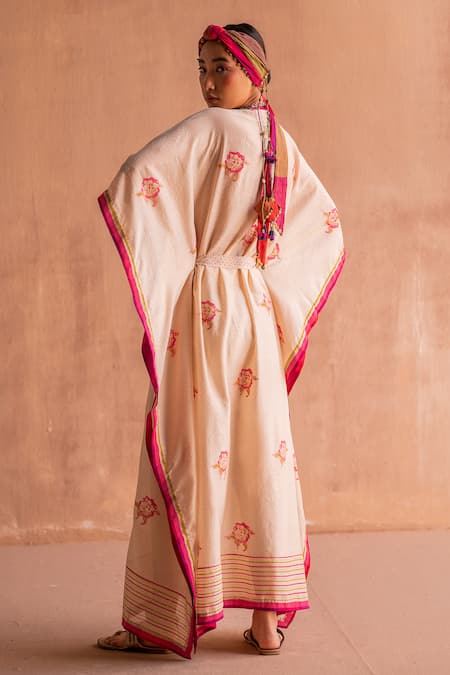Swatti Kapoor Lalita Chanderi Hand Block Print Kaftan 