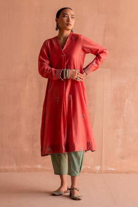 Swatti Kapoor Rakhi Chanderi Block Print Kurta 