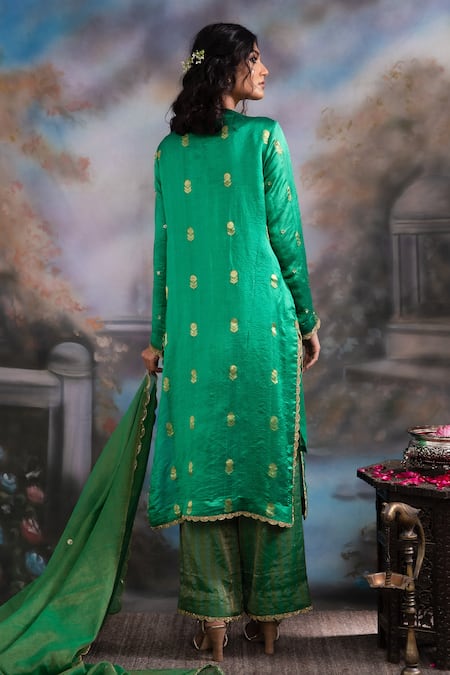Meesa Floral Blossom Pattern Kurta Palazzo Set 