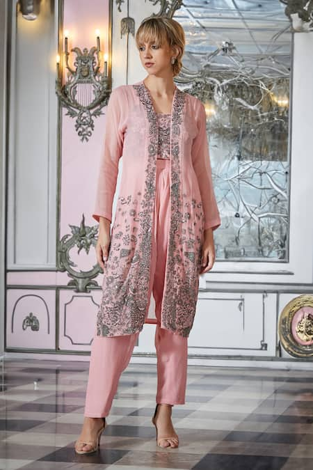 SAYISHA Bead Embroidered Jacket & Pant Set 